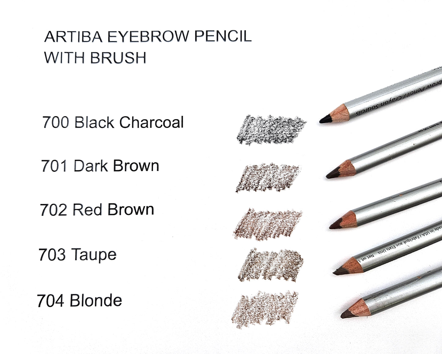 Artiba® Eyebrow Pencil with Brush Blonde (AR-704)